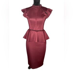 NWT Bisou Bisou burgundy dress size 6